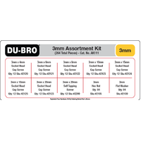 3mm Hardware Assortment Kit (264 pcs set)