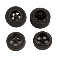 DR28 Front or Rear Wheels and Tires, mounted, black