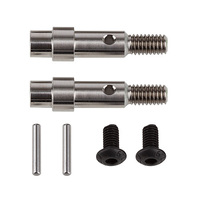 RC10B6 FT Hex Adapter Front Axles, titanium