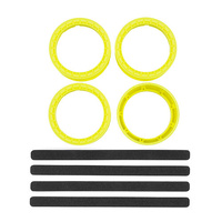 DC10 FT ADJUSTABLE WHEEL RIM, FLUORESCENT YELLOW (QTY. 4)