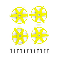 DC10 FT ADJUSTABLE WHEEL FACE PLATE, FLUORESCENT YELLOW (QTY. 4)