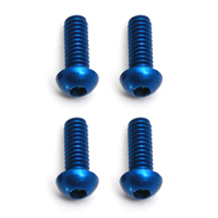 FT Screws, Blue Aluminum M2x6 mm BHCS