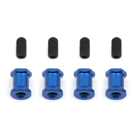 RC10F6 FT Suspension Arm Standoffs, blue aluminum