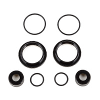 13mm Shock Collar and Seal Retainer Set, black aluminum