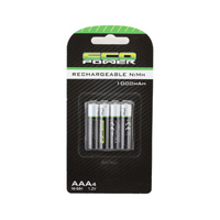 EcoPower High Power Rechargeable AAA NIMH Battery (1.2V/1000mAh) (4)