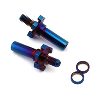 JConcepts - adjustable RC10B7 , RC10B7D titanium front axle, 2pc - burnt blue