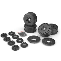 Cheetah 83mm speed-run wheel w/ 12 and 17mm hex adaptor, 4pc. (black) 