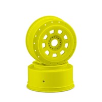 9-shot 17mm hex SCT tire wheel - yellow, 2pc.