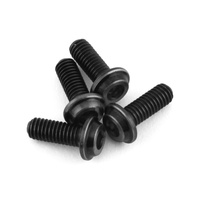 3x8mm Top Hat Titanium screw, stealth black - 4pc