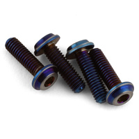 3x10mm Top Hat Titanium screw, burnt blue - 4pc