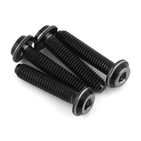 3x14mm Top Hat Titanium screw, stealth black - 4pc