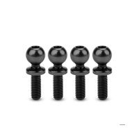 5.5 x 8mm revolved titanium ball-stud, stealth black, 4pc.