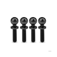 5.5 x 10mm revolved titanium ball-stud, stealth black, 4pc.