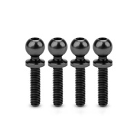 5.5 x 12mm revolved titanium ball-stud, stealth black, 4pc.