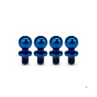 5.5 x 4mm revolved titanium ball-stud, burnt blue, 4pc.