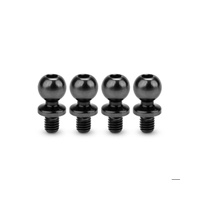 5.5 x 4mm revolved titanium ball-stud, stealth black, 4pc.