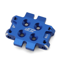 JConcepts - RC10B7 front bulkhead 0 degree (9.3g), aluminum - blue