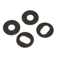 RM2, 1/8th off-road carbon fiber body shell washers w/adhesive back, 4pc.