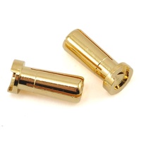 ProTek RC Low Profile 5mm "Super Bullet" Solid Gold Connectors (2 Male)