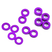 ProTek RC Aluminum Ball Stud Washer Set (Purple) (12) (0.5mm, 1.0mm & 2.0mm)