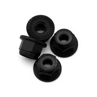 Aluminum 4mm Serrated Wheel Nuts (4) (Black)