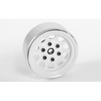 Stamped Steel 1.7" Beadlock Wagon Wheels (White)