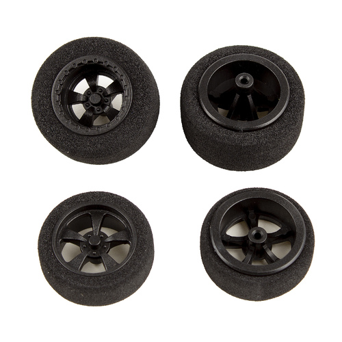 DR28 Front or Rear Wheels and Tires, mounted, black