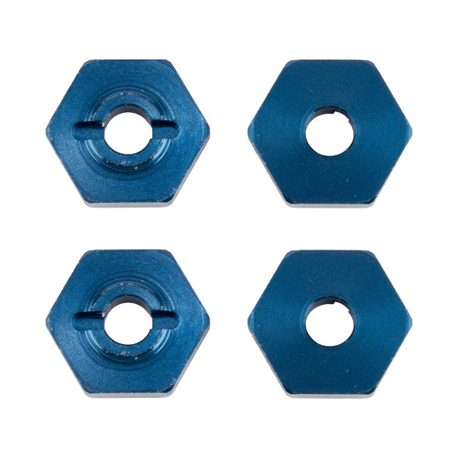 FT 1:14 Wheel Hexes, blue aluminum