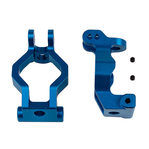 SR7 FT Caster Blocks, blue aluminum