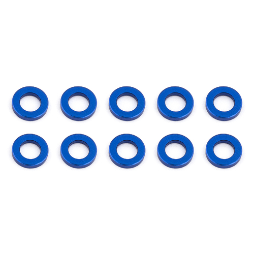 Ballstud Washers, 5.5x3.0x1.0 mm, blue aluminum