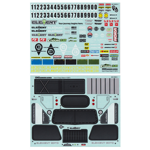 Enduro 12, Ecto Decal Sheets