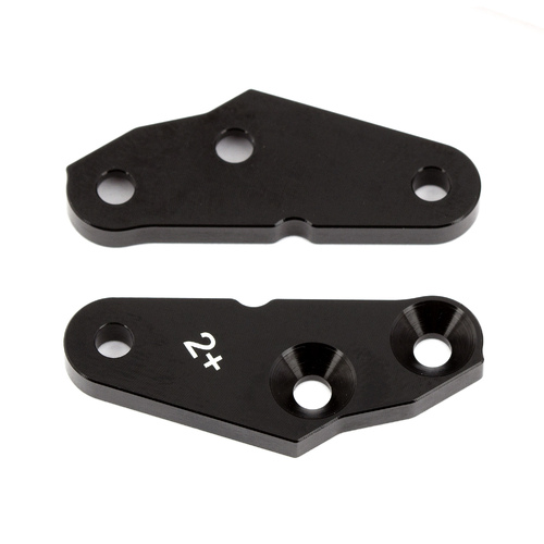 RC8B3 Steering Block Arms, +2 deg., aluminum