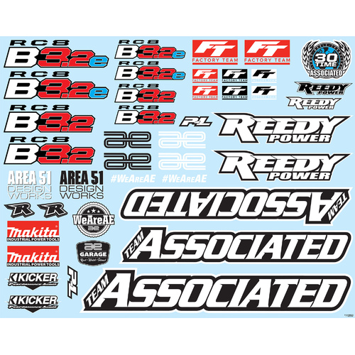 #### RC8B3.2 Decal Sheet