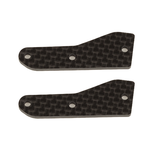 RC8B4 FT Front Upper Suspension Arm Inserts, carbon fiber, 2.0 mm