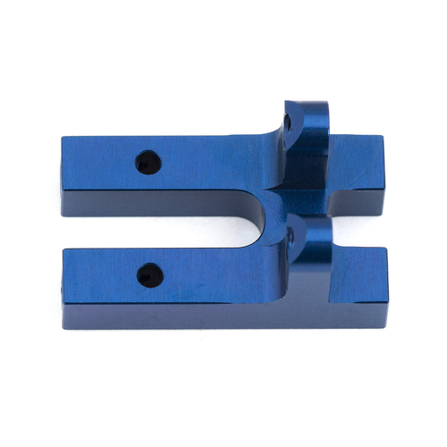 RC10F6 Front Top Plate Bulkhead, blue aluminum