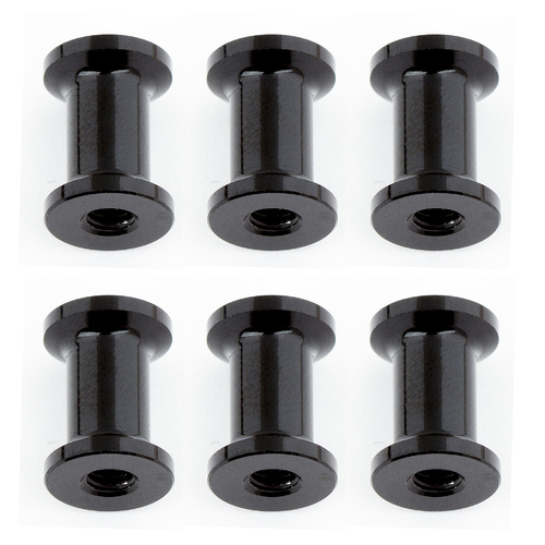 RC10F6 FT Heavy Duty Suspension Arm Standoffs, black aluminum