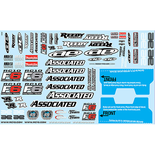 RC10F6 Decal Sheet