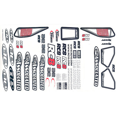 ####RC8 Decal Sheet