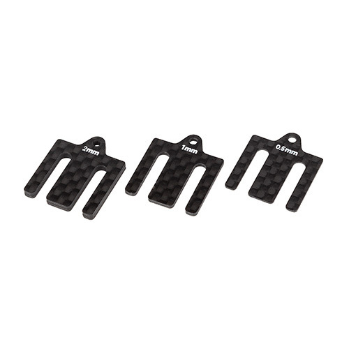 RC10B7 FT Front Bulkhead Shims, carbon fiber