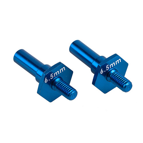 RC10B7 Front Axles, 6.5mm, blue aluminum