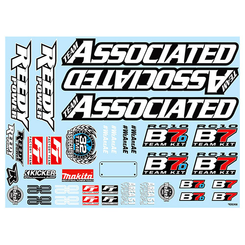 RC10B7 Decal Sheet