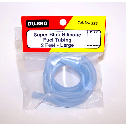 DUBRO 223 BLUE SILICONE TUBING, LARGE (2 FT PER PACK)