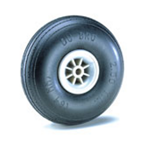 DUBRO 350TL 3-1/2in DIA TREAD LIGHT WHEELS  (1 PAIR PER CARD)