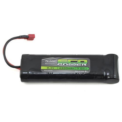 EcoPower 7-Cell NiMH Stick Pack Battery w/T-Style Connector (8.4V/4200mAh)