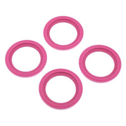 Tribute wheel beadlocks - pink - glue-on set, 4pc.(Fits - #3377 Tribute wheels)