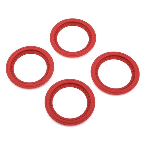 Tribute wheel beadlocks - red - glue-on set, 4pc. (Fits - #3377 Tribute wheels)