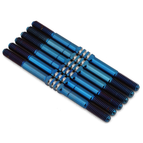 JConcepts - XRAY XB2 2024 3.5 x 55mm Fin Titanium turnbuckle set, 6pc. - Burnt Blue