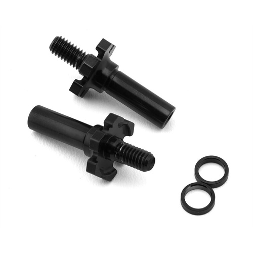 JConcepts - adjustable RC10B7 , RC10B7D titanium front axle, 2pc - stealth black