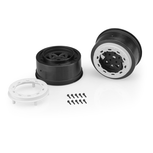 Tremor, Slash rear, Slash 4x4 F&R wheel - black wheel / white beadlock - 2pc.