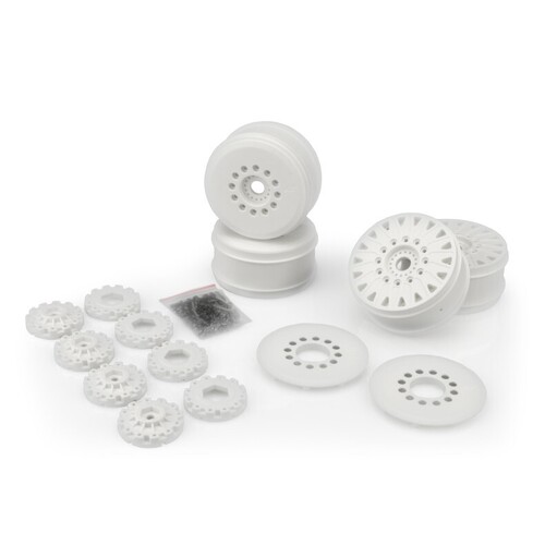 Cheetah 83mm speed-run wheel w/ 12 and 17mm hex adaptor, 4pc. (white) 